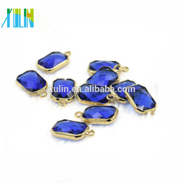 Neue Design 13 * 18mm Saphir Farbe Birthstones Kristall Connector Charms Edelstein Für Schmucksachen DIY 12 teile / beutel